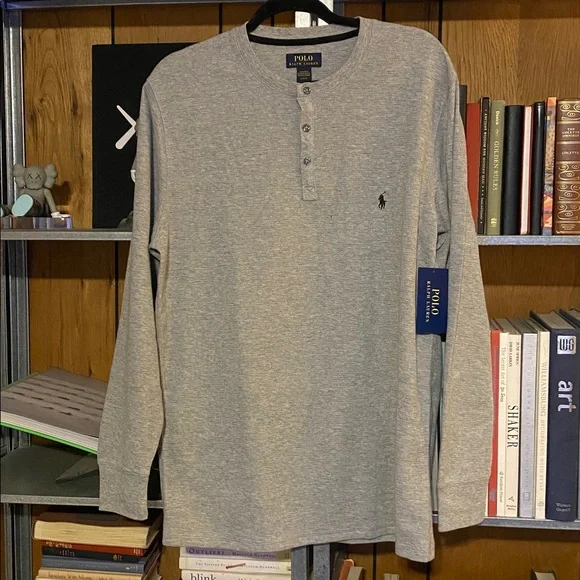 NWT Ralph Lauren Polo 3 Waffle Weave Henley - Picture 1 of 8